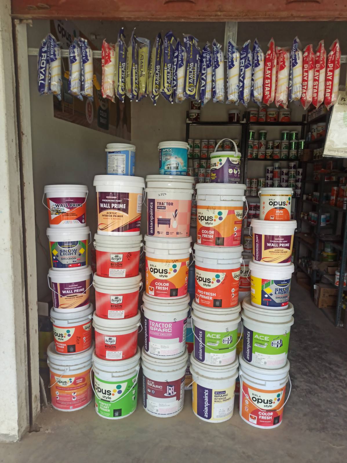Paint supply and painting work